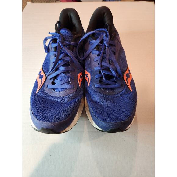 Saucony‎ Men's Running Shoes,8 Blue Red Accents, Lightweight PWRRUN Cushioning - Picture 1 of 8